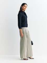 Joseph Black Satie Silk Mix Jacket - Image 3 of 6