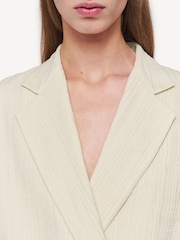 Joseph Cream Amelot Pleat Jacquard Silk Blazer Jacket - Image 5 of 7