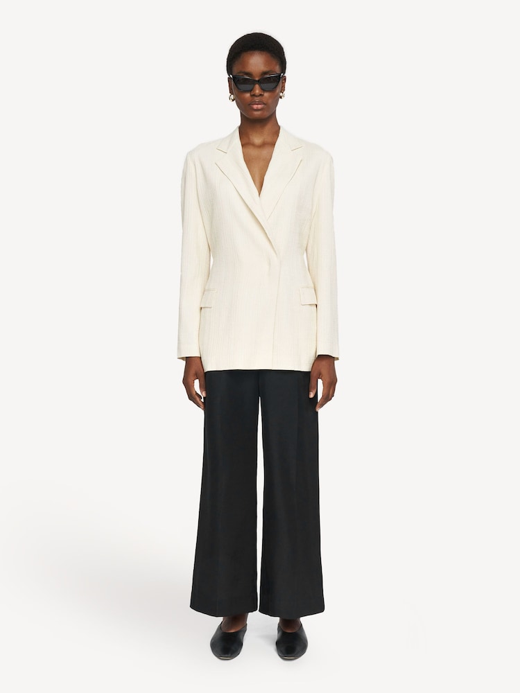 Joseph Black Thurlow Wide Leg Silk Trousers - Image 1 of 5