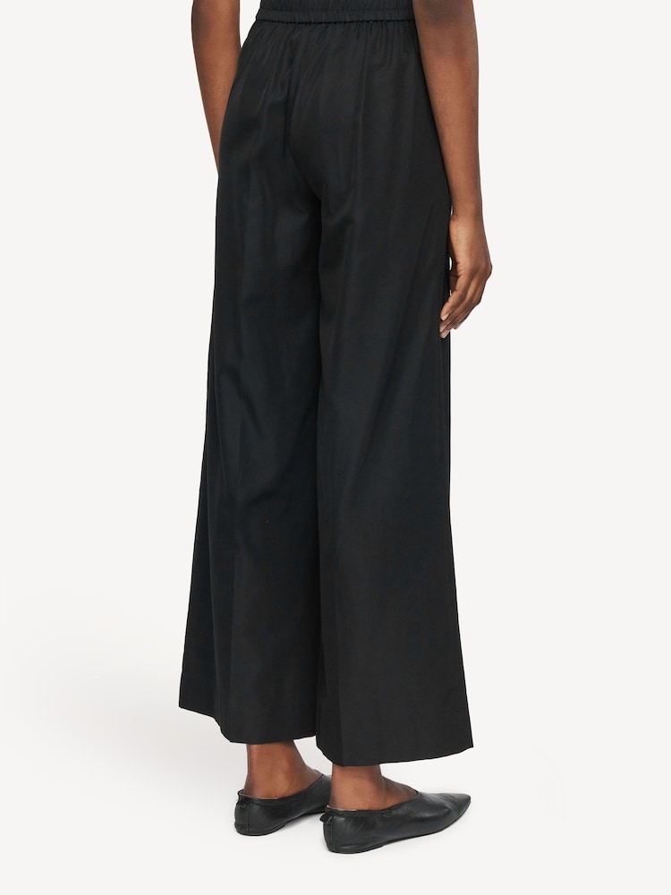 Joseph Black Thurlow Wide Leg Silk Trousers - Image 2 of 5