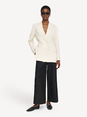 Joseph Black Thurlow Wide Leg Silk Trousers - Image 4 of 5