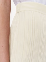 Joseph Cream Mawn Pleat Jacquard Wide Leg Trousers - Image 4 of 6