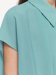 Joseph Blue Antin Airy Plisse Blouse - Image 5 of 6