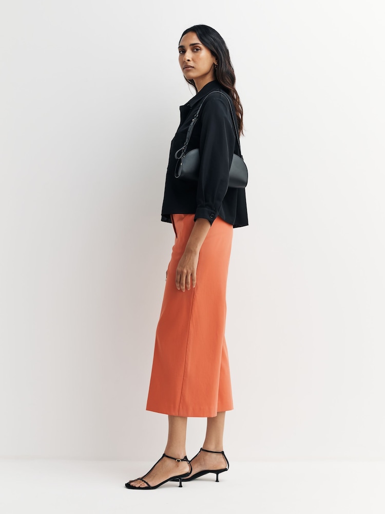 Joseph Orange Temple Light Gabardine Stretch Trousers - Image 2 of 5