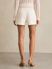 Reiss White Kira Mid-Rise Patch Pocket Denim Shorts - Image 5 of 6