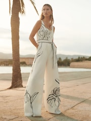 Reiss Kinsley Reiss | NYBG Floral-Print Jumpsuit - Imagen 1 de 6