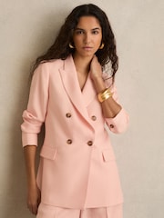 Reiss Magda Double-Breasted Peak-Lapel Suit Jacket - Image 1 of 7