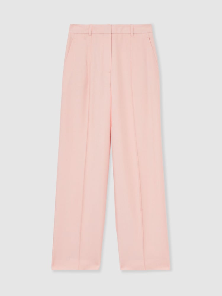 Reiss Pink Magda Wide-Leg Suit Trousers - Image 2 of 7