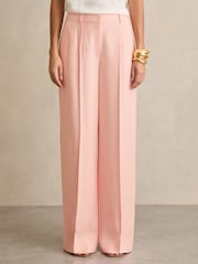 Reiss Pink Magda Wide-Leg Suit Trousers - Image 3 of 7