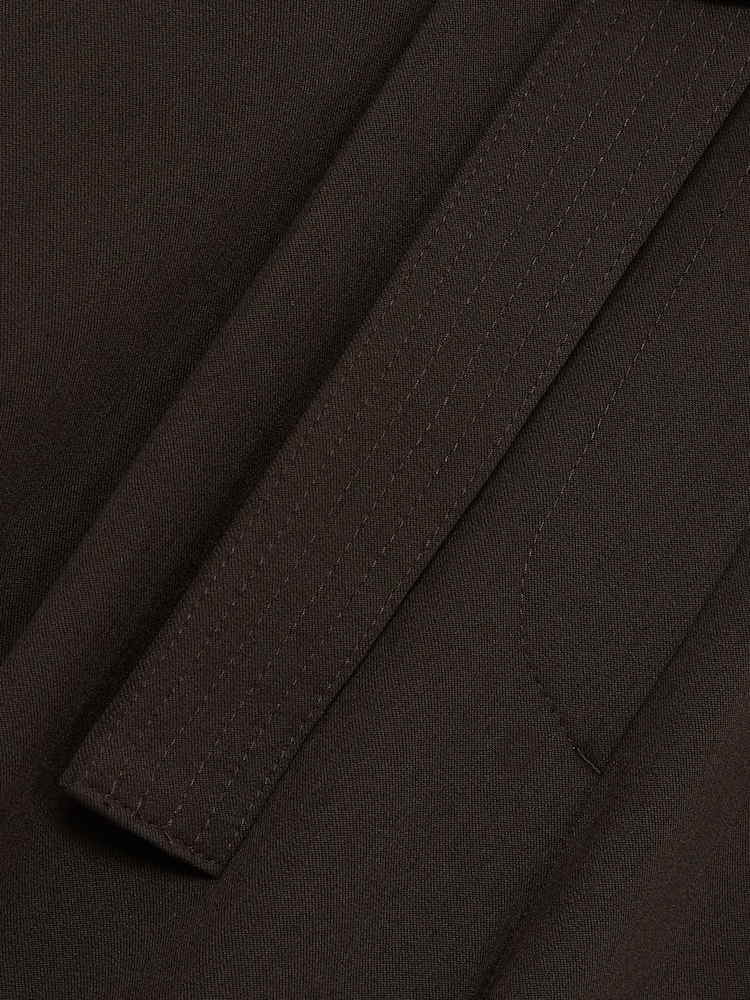 Reiss Chocolate Brown Molly Belted Zip-Leg Tapered Trousers - Image 6 of 6