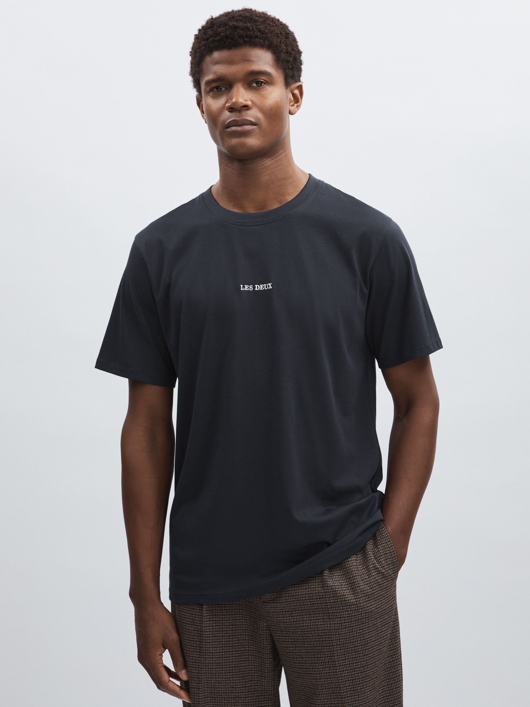 Les Deux Navy Blue Crew Neck T-shirt