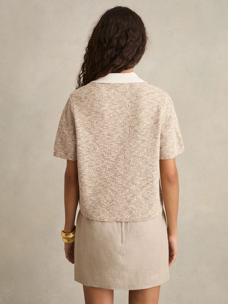Reiss Sam Cotton-Blend Knit Polo Shirt - Image 5 of 6