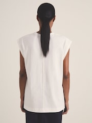 Reiss White Dylan Reiss | Les 100 Ciels Oversize Vest - Image 5 of 6