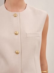 Neutro - Reiss Athena Alto-Neck Longline Waistcoat - Imagen 5 de 7