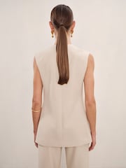 Neutro - Reiss Athena Alto-Neck Longline Waistcoat - Imagen 6 de 7