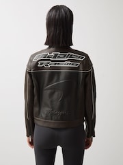 Czarny - Reiss Champion McLaren F1 Team Leather Biker Jacket - Image 5 of 9