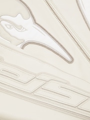 Off White - سترة بايكر جلد بتصميم فريق McLaren F1 تشكيلة Champion من Reiss - صورة 9 من 9