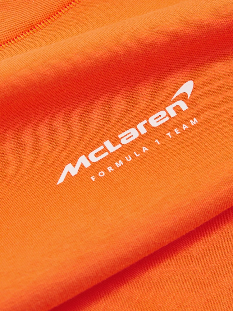 Reiss Papaya Orange Grace McLaren F1 Team Cropped Logo T-Shirt - Image 6 of 6
