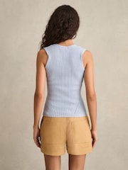 Reiss Blue Alethia Twist Strap Knit Vest - Image 4 of 5