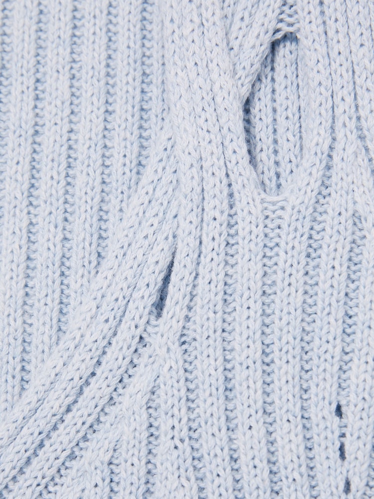 Reiss Blue Alethia Twist Strap Knit Vest - Image 5 of 5