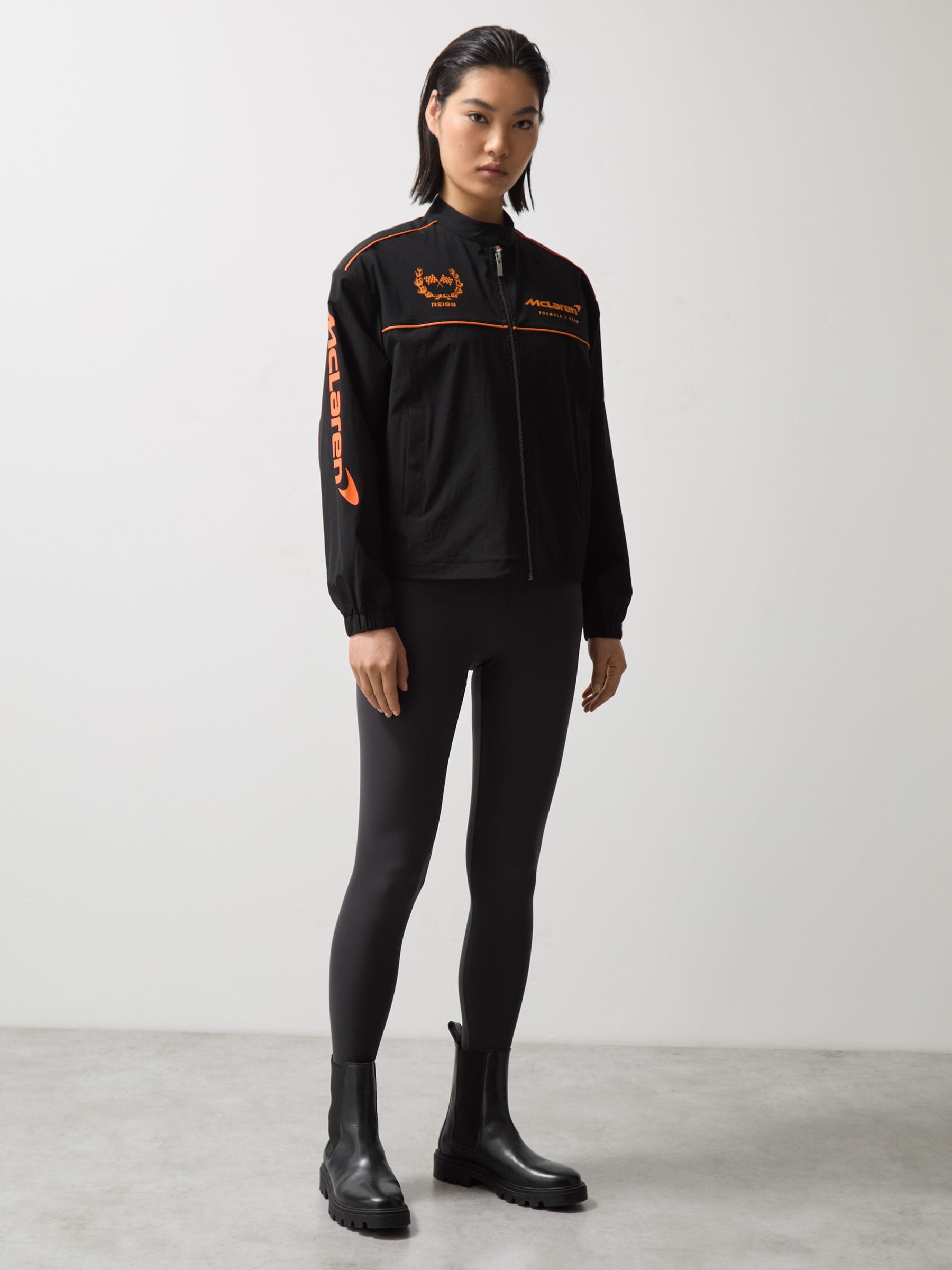 Buy Reiss Black Wanden McLaren F1 Team Technical Logo Jacket from
