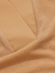 Reiss Tan Wren Reiss | Les 100 Ciels Polo Shirt With Cashmere - Image 6 of 6