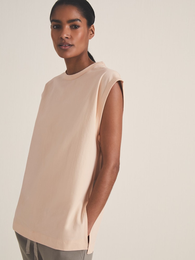 Reiss Peach Dylan Reiss | Les 100 Ciels Oversize Vest - Image 1 of 5