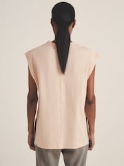 Reiss Peach Dylan Reiss | Les 100 Ciels Oversize Vest - Image 4 of 5