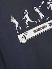 Reiss Petrol Blue Kolby 13-14 yrs Cotton Varsity League Oversize T-Shirt - Image 4 of 4