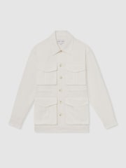 Reiss White Luca Reiss | Les 100 Ciels Utility Jacket - Image 2 of 7