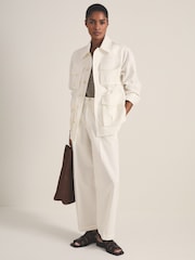 Reiss White Luca Reiss | Les 100 Ciels Utility Jacket - Image 3 of 7