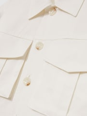 Reiss White Luca Reiss | Les 100 Ciels Utility Jacket - Image 7 of 7