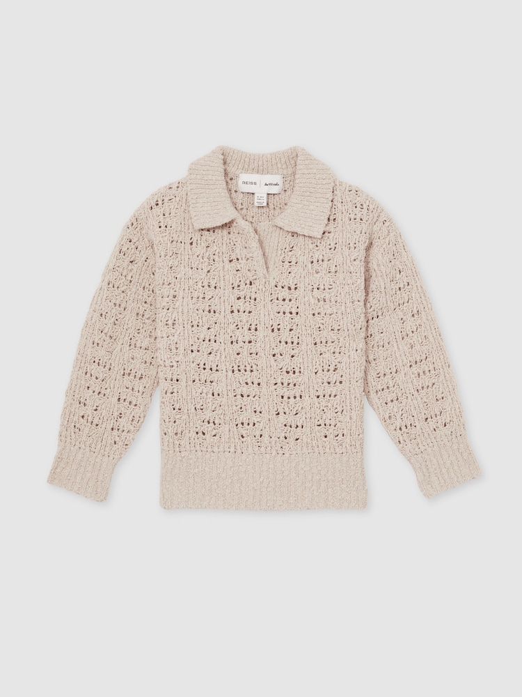 Reiss Neutral Hunter 9-13 yrs Reiss | 100 Ciels Bouclé Jumper - Image 2 of 6