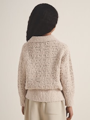 Reiss Neutral Hunter 9-13 yrs Reiss | 100 Ciels Bouclé Jumper - Image 5 of 6