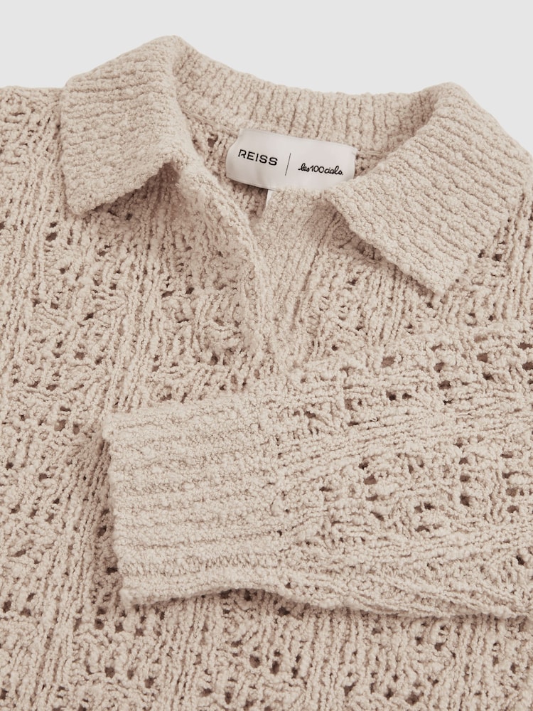 Reiss Neutral Hunter 9-13 yrs Reiss | 100 Ciels Bouclé Jumper - Image 6 of 6