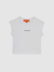 Blanco - Reiss Grace McLaren F1 Team Cropped Logo T-Shirt - Imagen 1 de 5