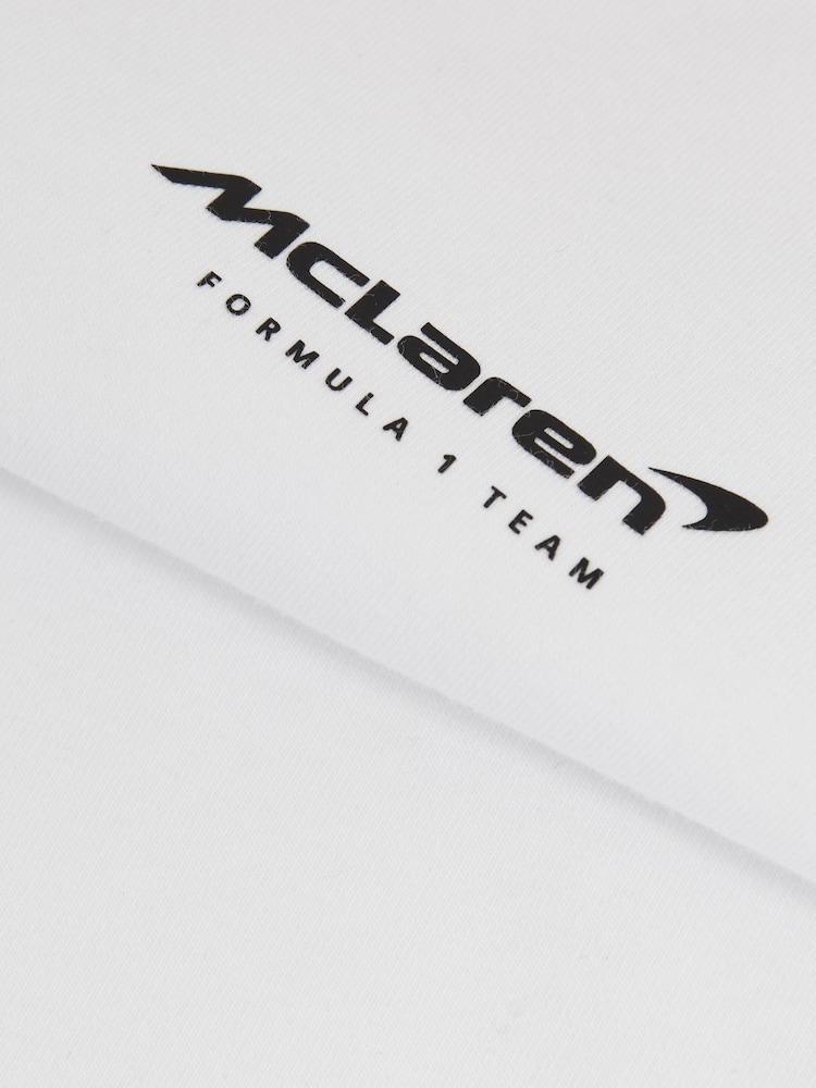 Blanco - Reiss Grace McLaren F1 Team Cropped Logo T-Shirt - Imagen 5 de 5