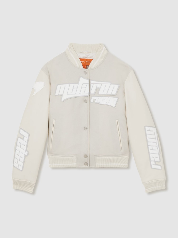 Reiss Off White Fury McLaren F1 Team Bomber Jacket - Image 2 of 7