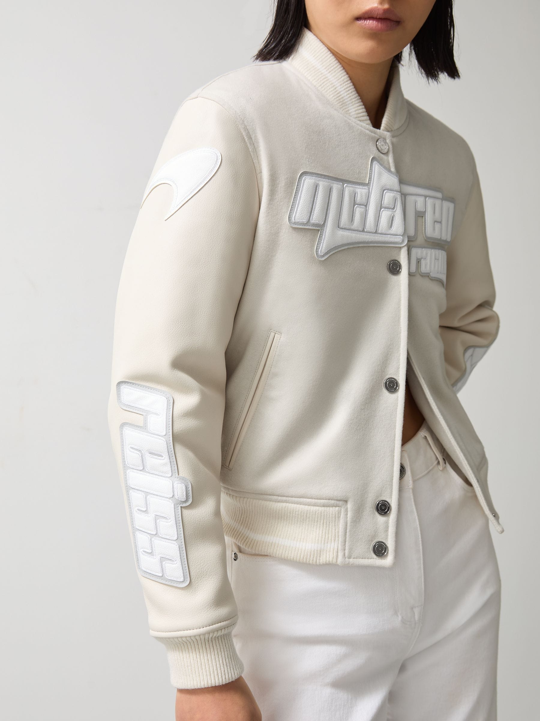 Buy Reiss Off White Fury McLaren F1 Team Bomber Jacket from Next