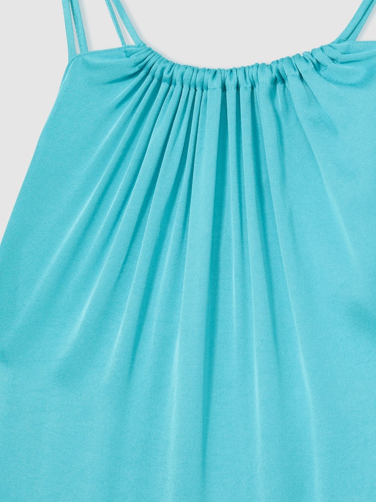 Azul - Vestido largo de satén con cuello halter Tallie de Reiss - Imagen 5 de 5 Azul - Vestido largo de satén con cuello halter Tallie de Reiss - Imagen 5 de 5