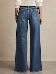 כחול בהיר - Reiss Heather Stretch-Cotton Wide-Leg Jeans - תמונה 5 מתוך 7