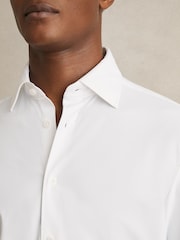 Reiss White Voyager Long-Sleeve Travel Shirt - Image 7 of 8