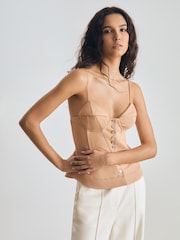 Reiss Neutral Picton Atelier Corset Top - Image 1 of 8