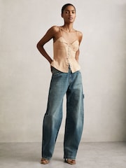 Reiss Neutral Picton Atelier Corset Top - Image 3 of 8