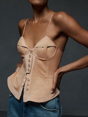 Reiss Neutral Picton Atelier Corset Top - Image 7 of 8