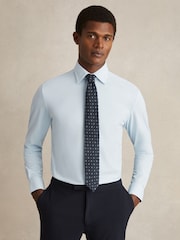 Reiss Soft Blue Voyager Long-Sleeve Travel Shirt - Image 4 of 9