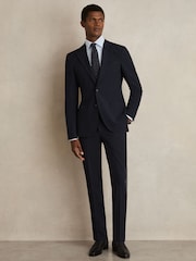 Reiss Soft Blue Voyager Long-Sleeve Travel Shirt - Image 8 of 9