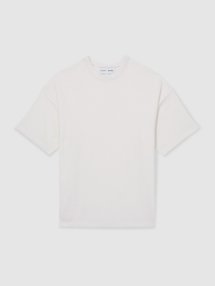 Reiss Ivory Lowen Reiss | Les 100 Ciels Bouclé T-Shirt - Image 2 of 6