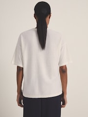 Reiss Ivory Lowen Reiss | Les 100 Ciels Bouclé T-Shirt - Image 5 of 6
