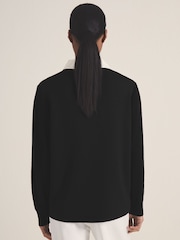 Reiss Black Noa Reiss | Les 100 Ciels Polo Sweatshirt - Image 5 of 6